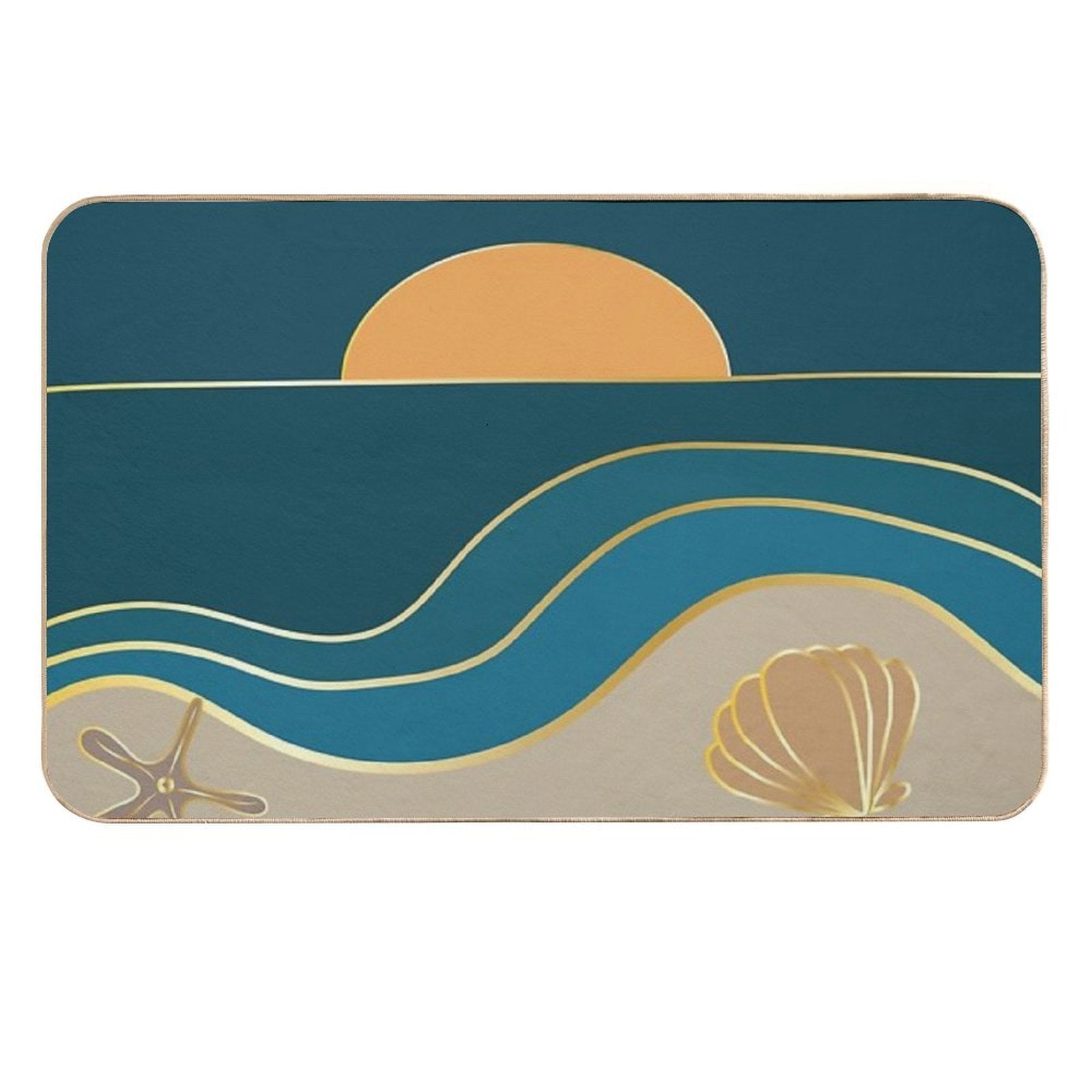 Beach Sunset Summer Vibes  Toxin-Free Bath Mat