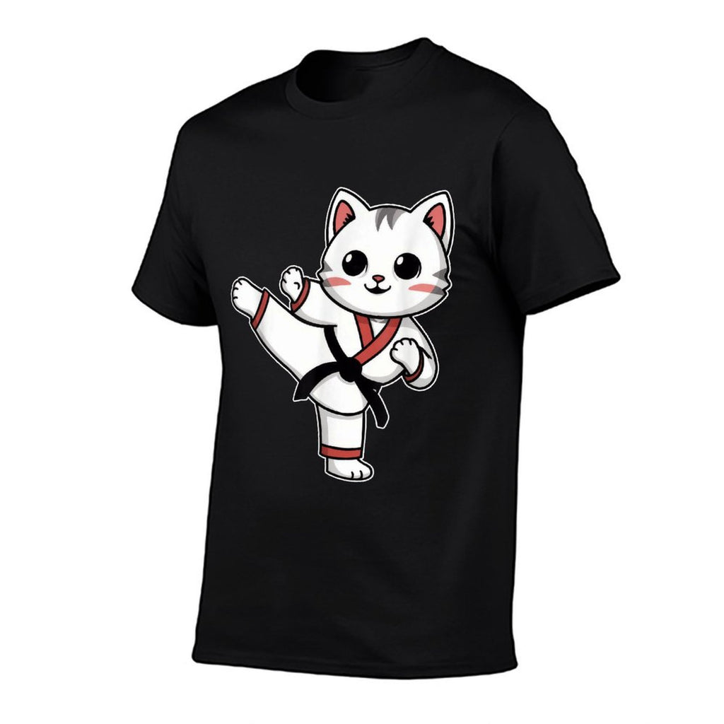 Karate Taekwondo Funny Cat Jiu Jitsu Women Girls MMA  Moisture-wicking T-Shirt