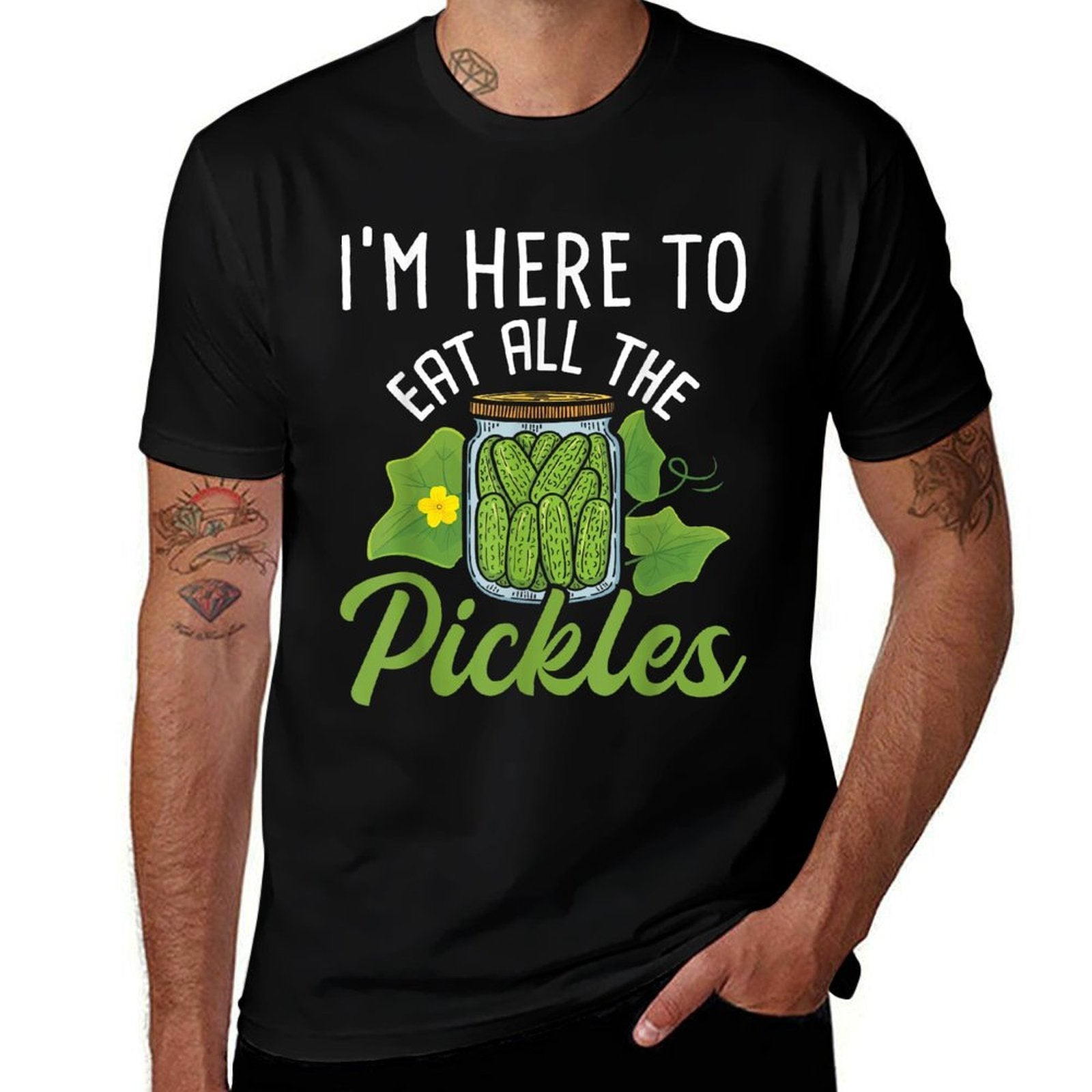 Im Here To Eat All The Pickles - Pickle Cucumber Vegetarian  Odor-resistant T-Shirt