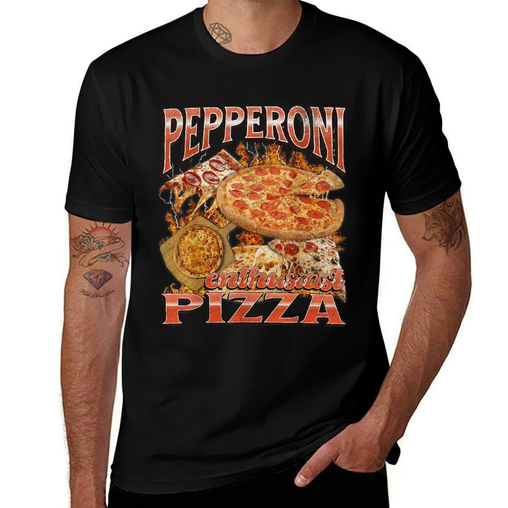 Funny Pepperoni Pizza Oddly Specific Meme Bootleg Graphic  Stretchy T-Shirt