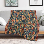 William Morris Floral Carpet Print Gift-ready Throw Blanket