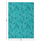 Daisies in Shades of Turquoise Velvety-soft Throw Blanket