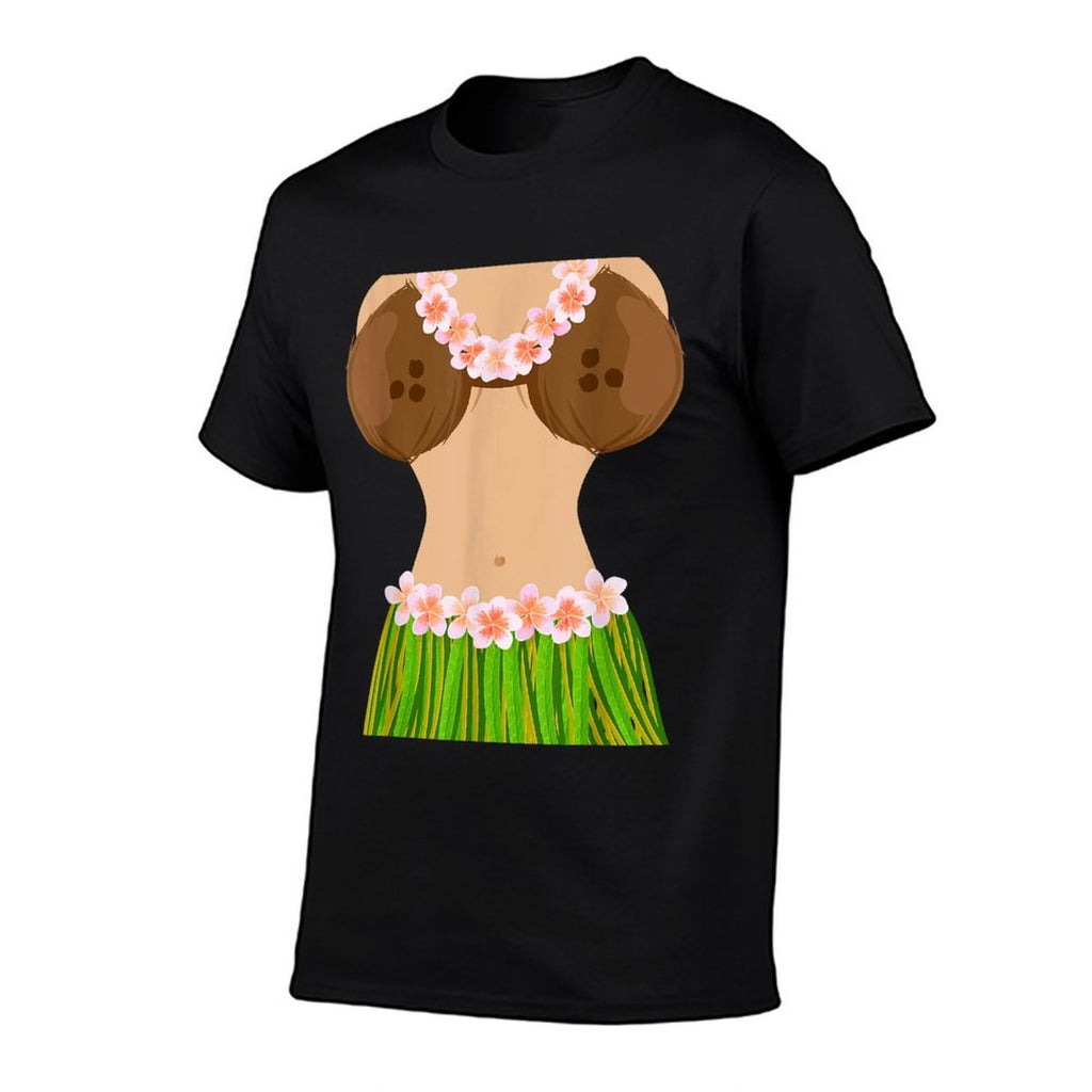 Hawaiian Coconut Shell Bra Funny Halloween Party  Affordable Price T-Shirt
