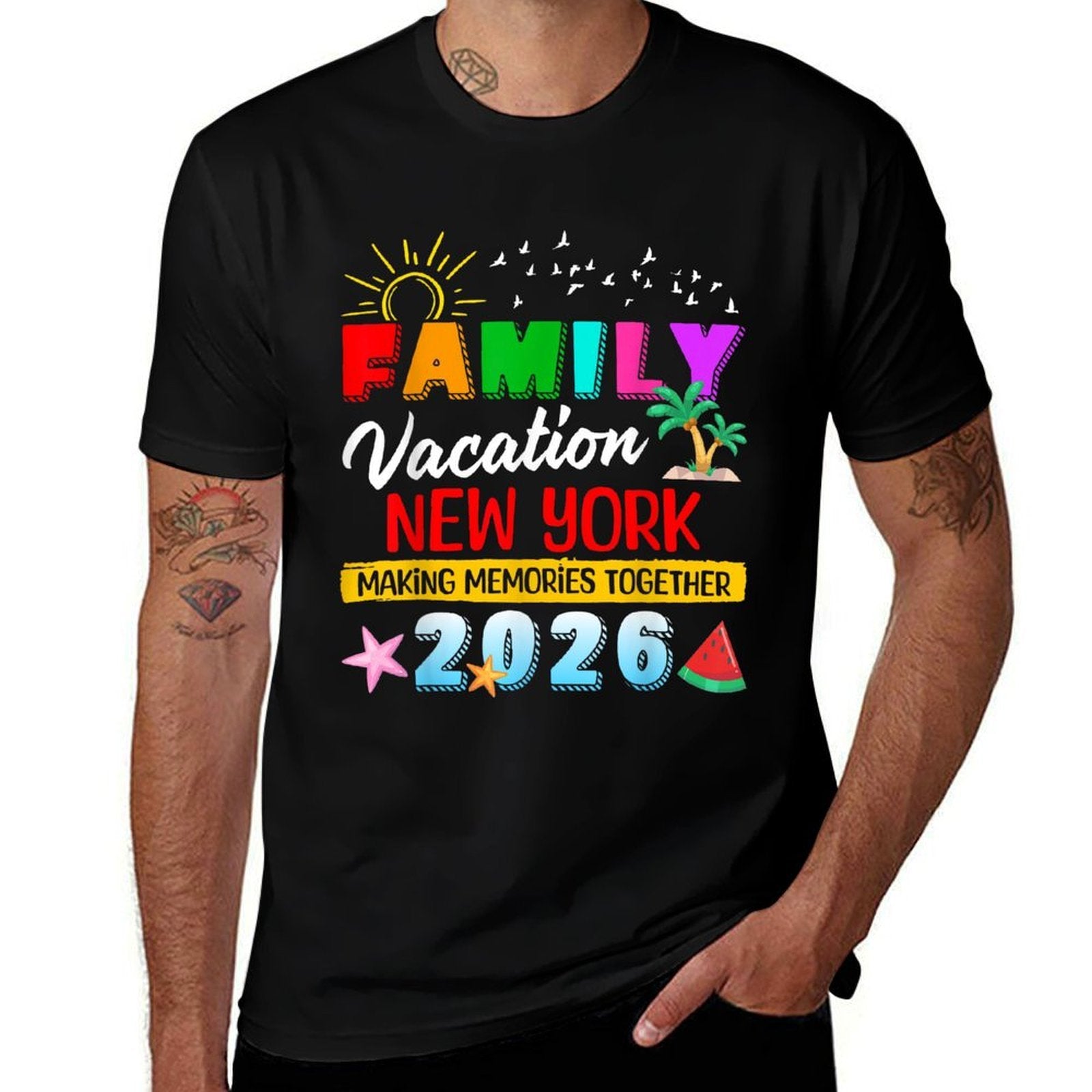 New York Family Vacation 2026 Making Memories Reunion Trip  Cotton T-Shirt
