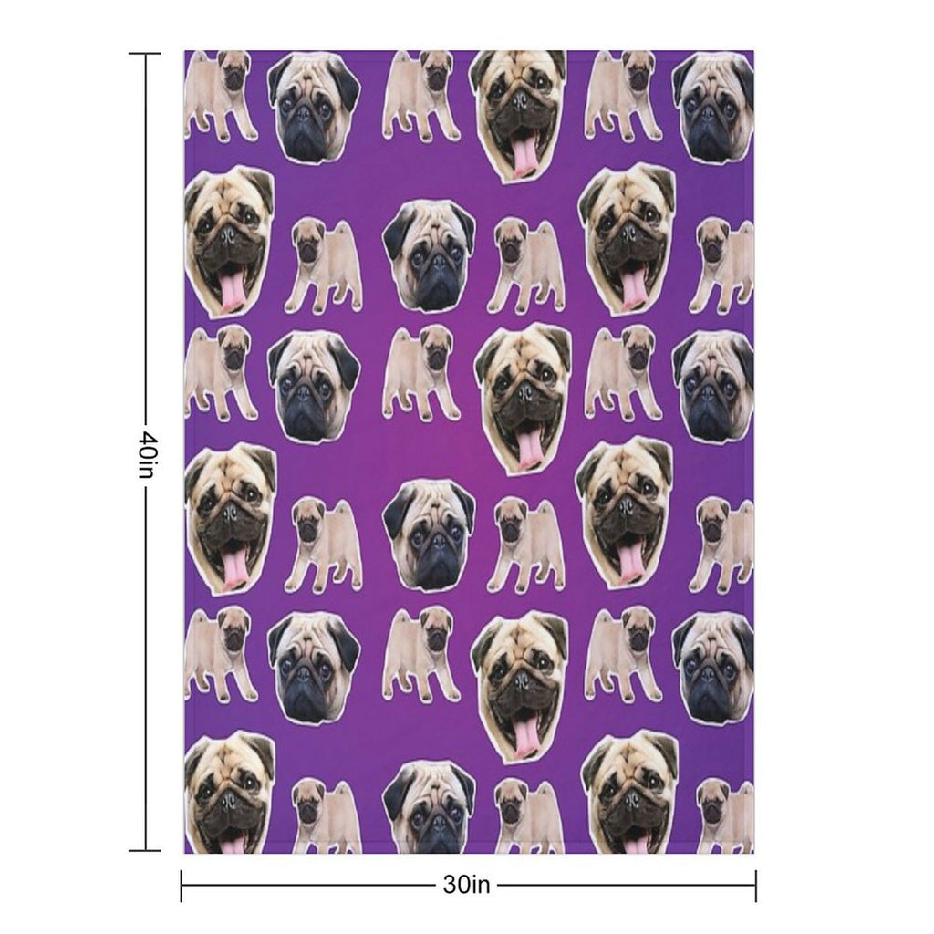 Pugs Velvety-soft Throw Blanket