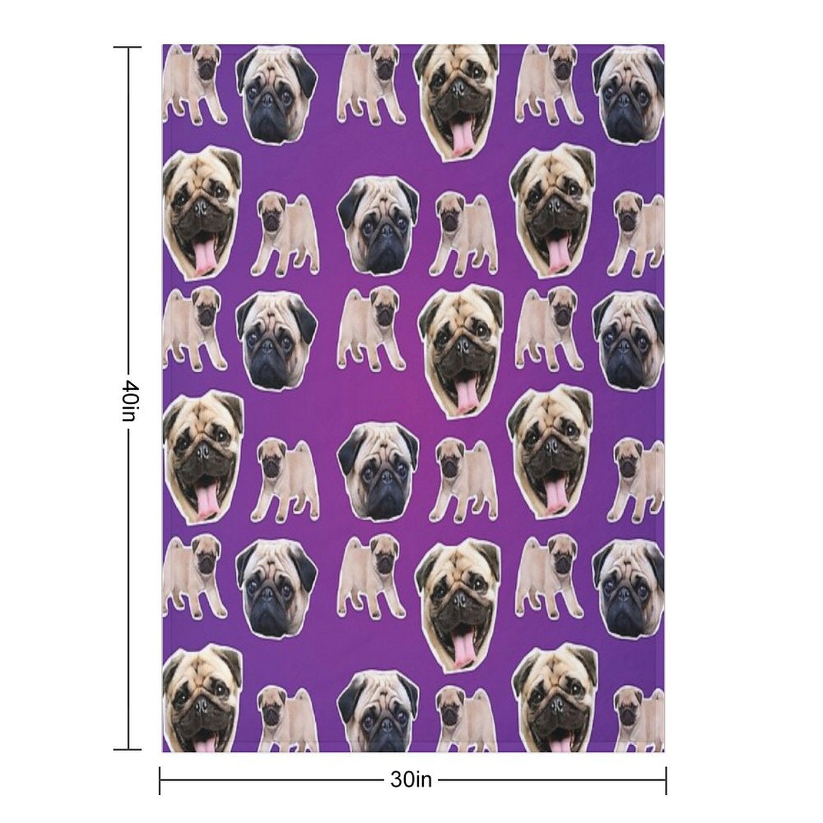 Pugs Velvety-soft Throw Blanket