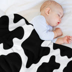 Cow Print Black And White Animal Print Patterns Wrinkle-free Throw Blanket