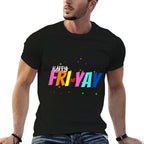 Happy Fri-Yay Friday Lovers Funny Teacher FriYay Men Women Girls Kids  Heathered Texture T-Shirt