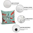 Le Ballet Des Carpes Koi Soft Home Decor Throw Pillow