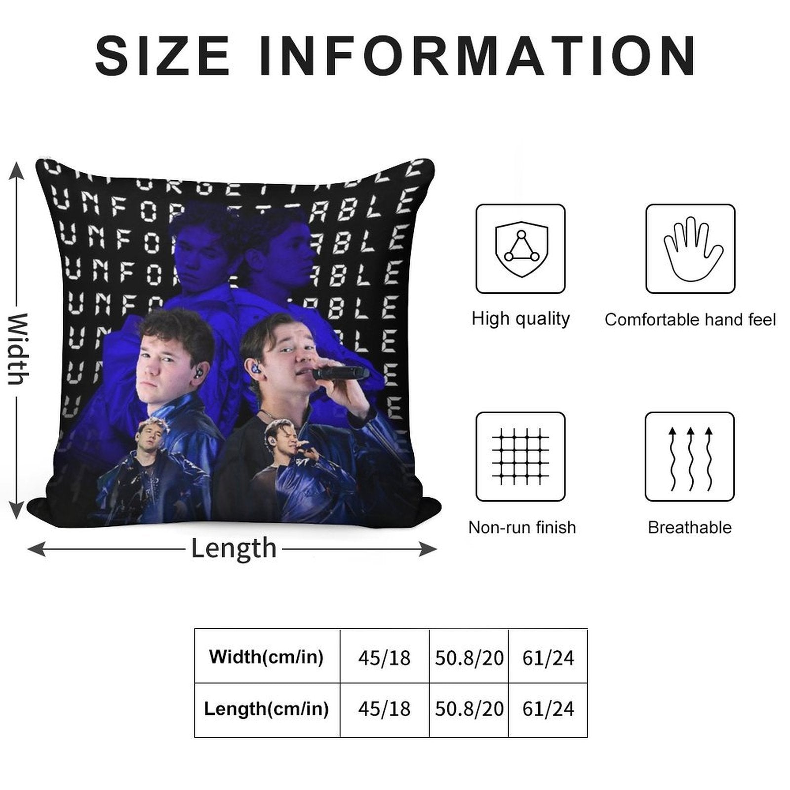 Marcus And Martinus Unforgettable Eurovision 2024 Sweden Merch Soft Skin-Friendly Throw Pillow