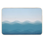 Big Blue Waves Seamless Pattern  Long-Lasting Bath Mat