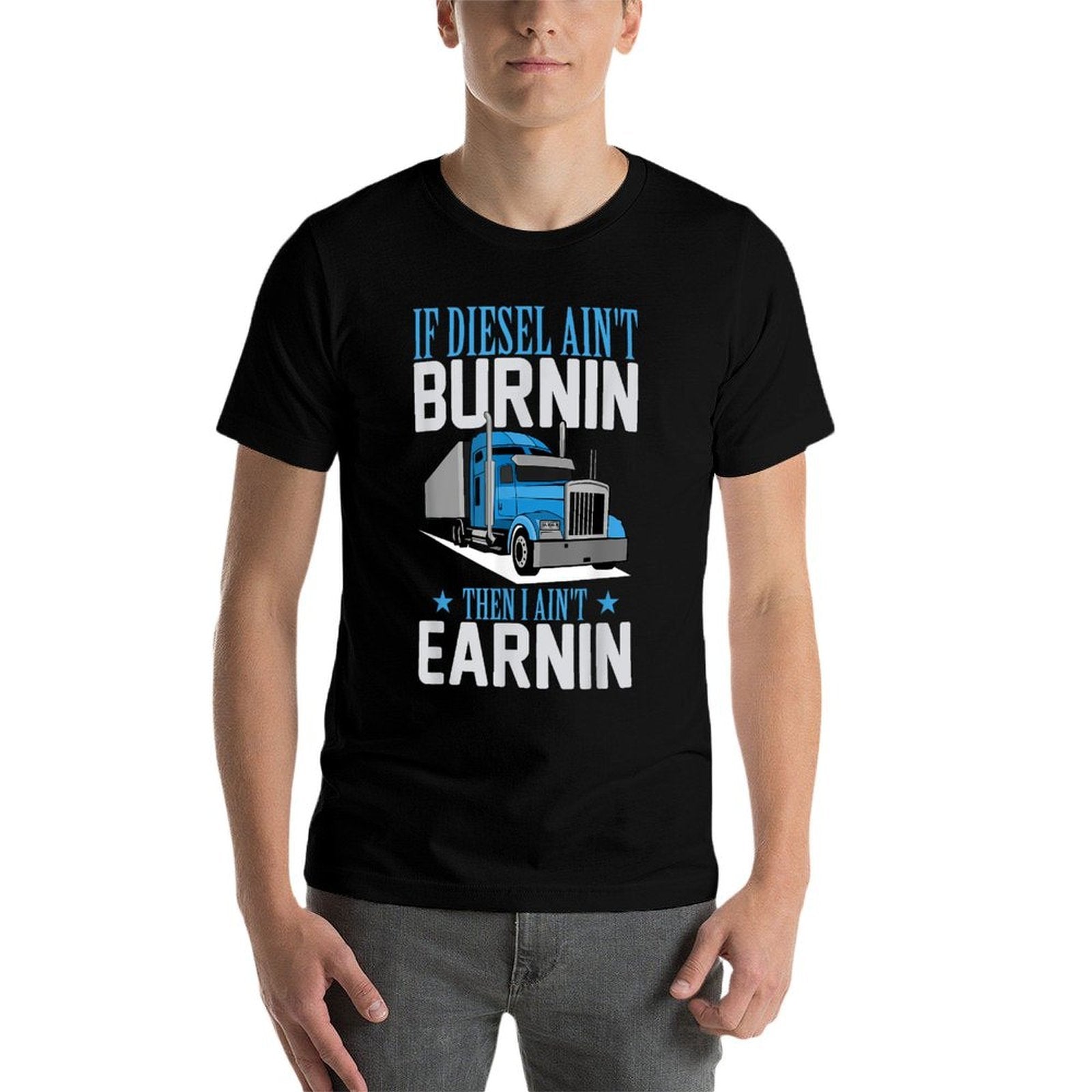 Truck Driver Funny Mens Trucker Semi-Trailer Truck  Wrinkle-resistant T-Shirt