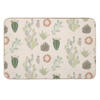 Cactus Pattern Print  Toxin-Free Bath Mat