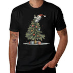 Its That Time Again Funny Cat Christmas Tree Men Women Kids  Eco-friendly Material T-Shirt