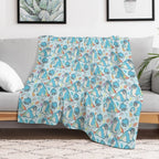 Dodogama Party Pattern (Pastel Blue) Eco-conscious Throw Blanket