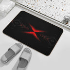 Black And Red Pattern  Long-Lasting Bath Mat