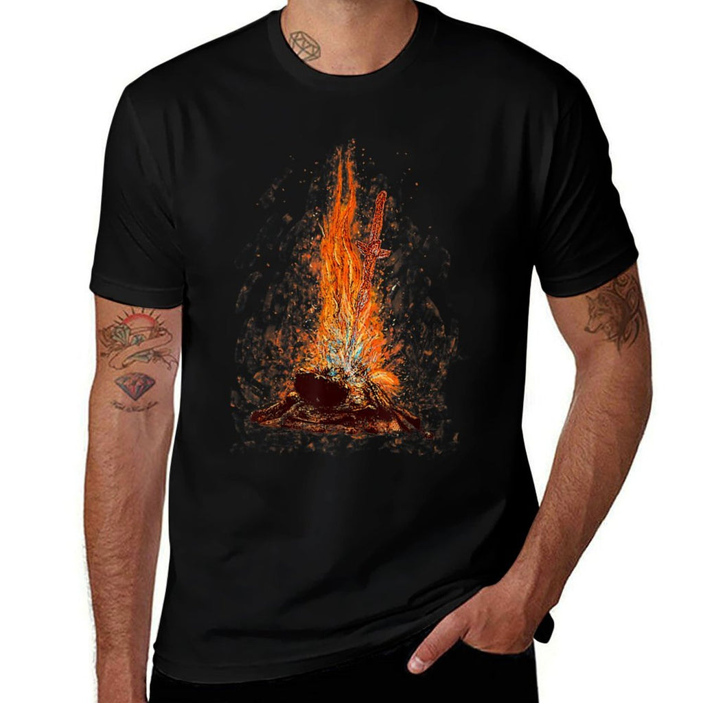 Retro Basic Bonfire Of Souls Funny Flame Sword  Classic T-Shirt