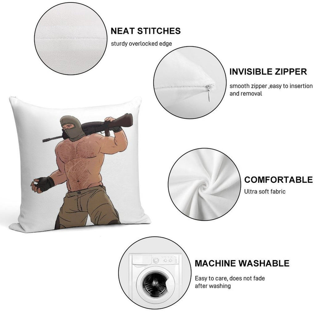 Print - 6  Tachanka Soft Gift Ready Throw Pillow