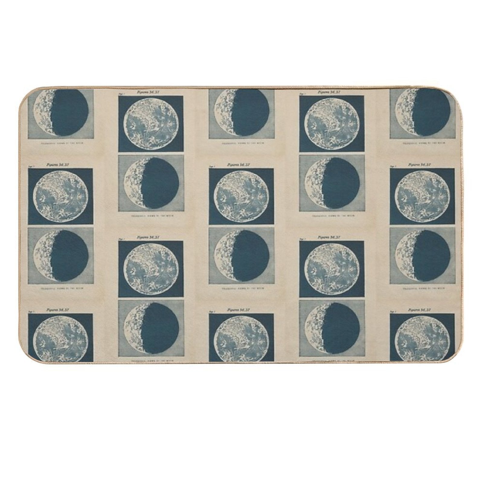 Full And Crescent Moon  Dirt-Trapping Bath Mat