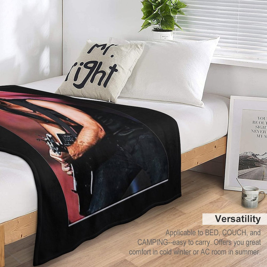 BONS JOVIS ROCKS BAND ON TOUR 2022 Sustainable Throw Blanket