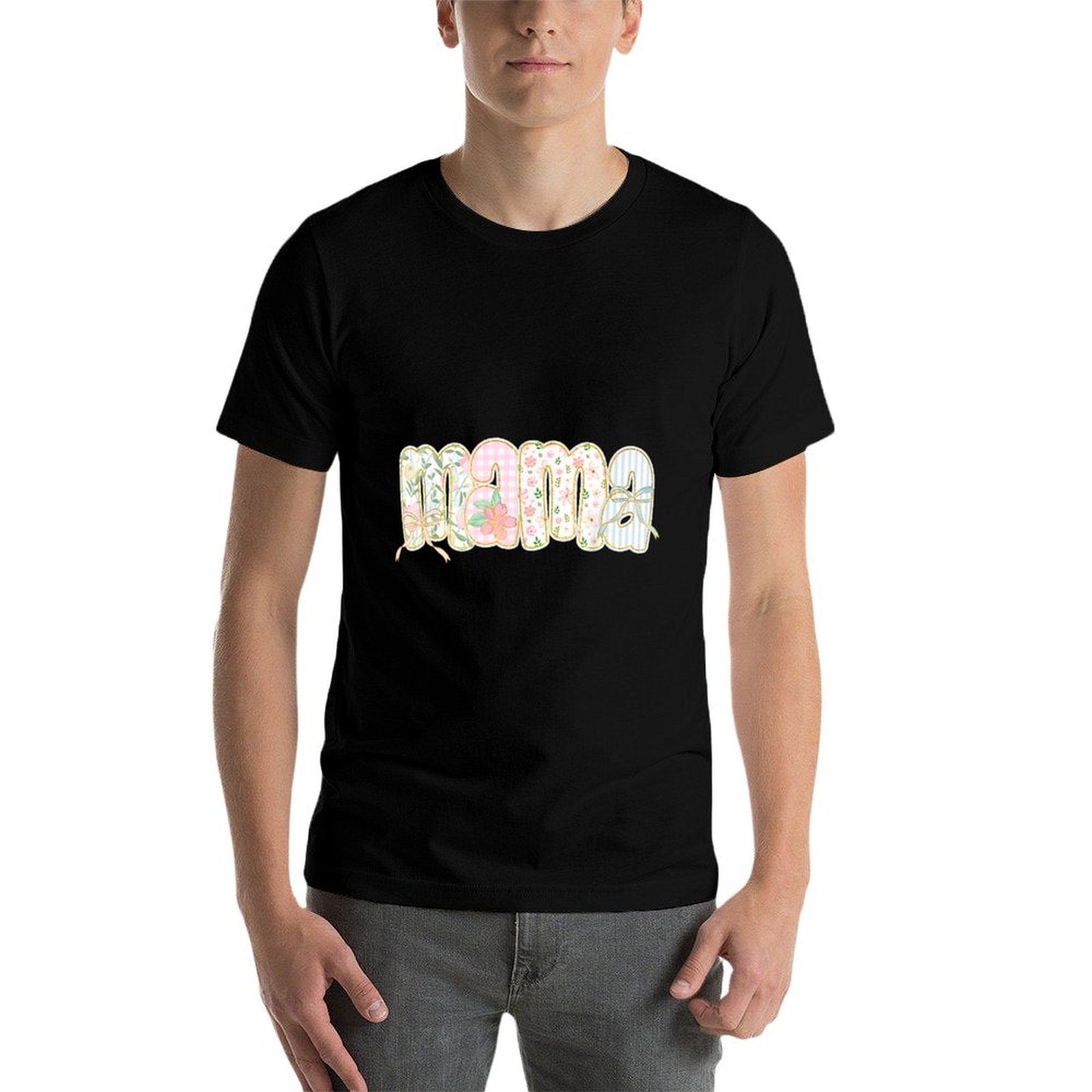 Coquette Bow Preppy Floral Mama, Cute Mothers Day Womens  Lightweight T-Shirt