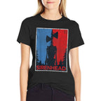 Scary Siren Head Meme Gamer Kids Boys Girls Xmass  Oversized Silhouette T-Shirt