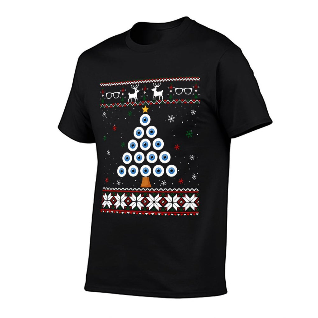 Eye Ball Christmas Tree Optometry Ugly Xmas Sweater Sweatshirt Comfortable T-Shirt