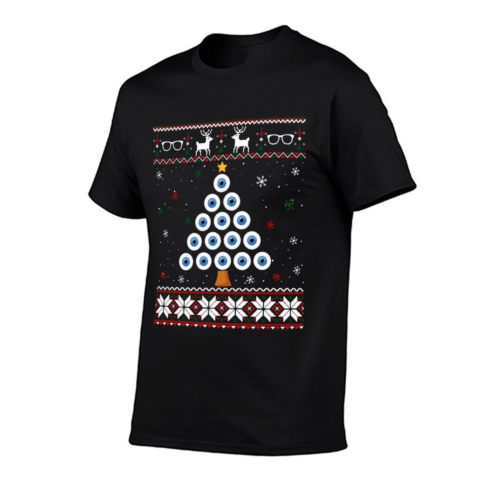 Eye Ball Christmas Tree Optometry Ugly Xmas Sweater Sweatshirt Comfortable T-Shirt