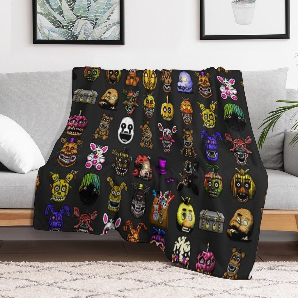 Five Nights at Freddy's - Pixel Art - Multiple Characters New Set Quick-dry Throw Blanket