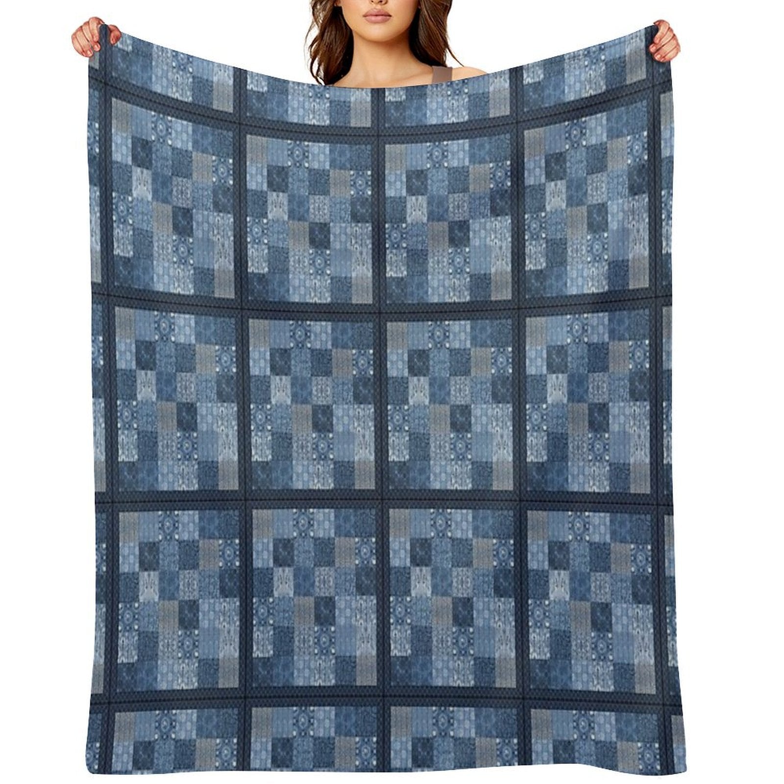 Bohemian Quilt B Premium Throw Blanket