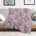 Trans Pride Stamp Plush Throw Blanket