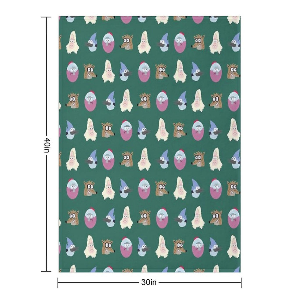 Regular Show - Pixel Pattern Gift-ready Throw Blanket