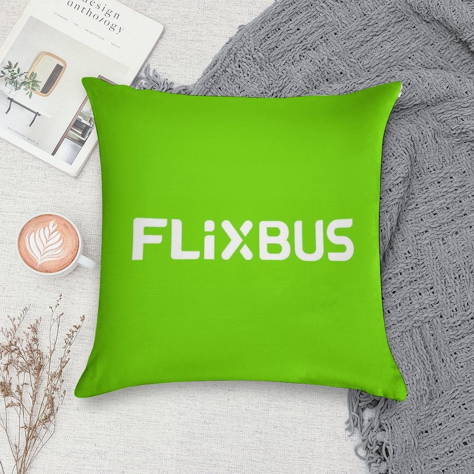 Flixbus Soft High-Density Material Throw Pillow