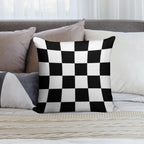 Chequered Flag Soft Reinforced Edging Throw Pillow