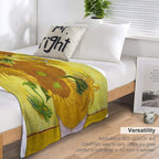 1889-Vincent Van Gogh-Sunflowers-73x95 Anti-pilling Throw Blanket