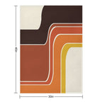 Retro Zig Zag Meets 1970s Orange Travel-friendly Throw Blanket