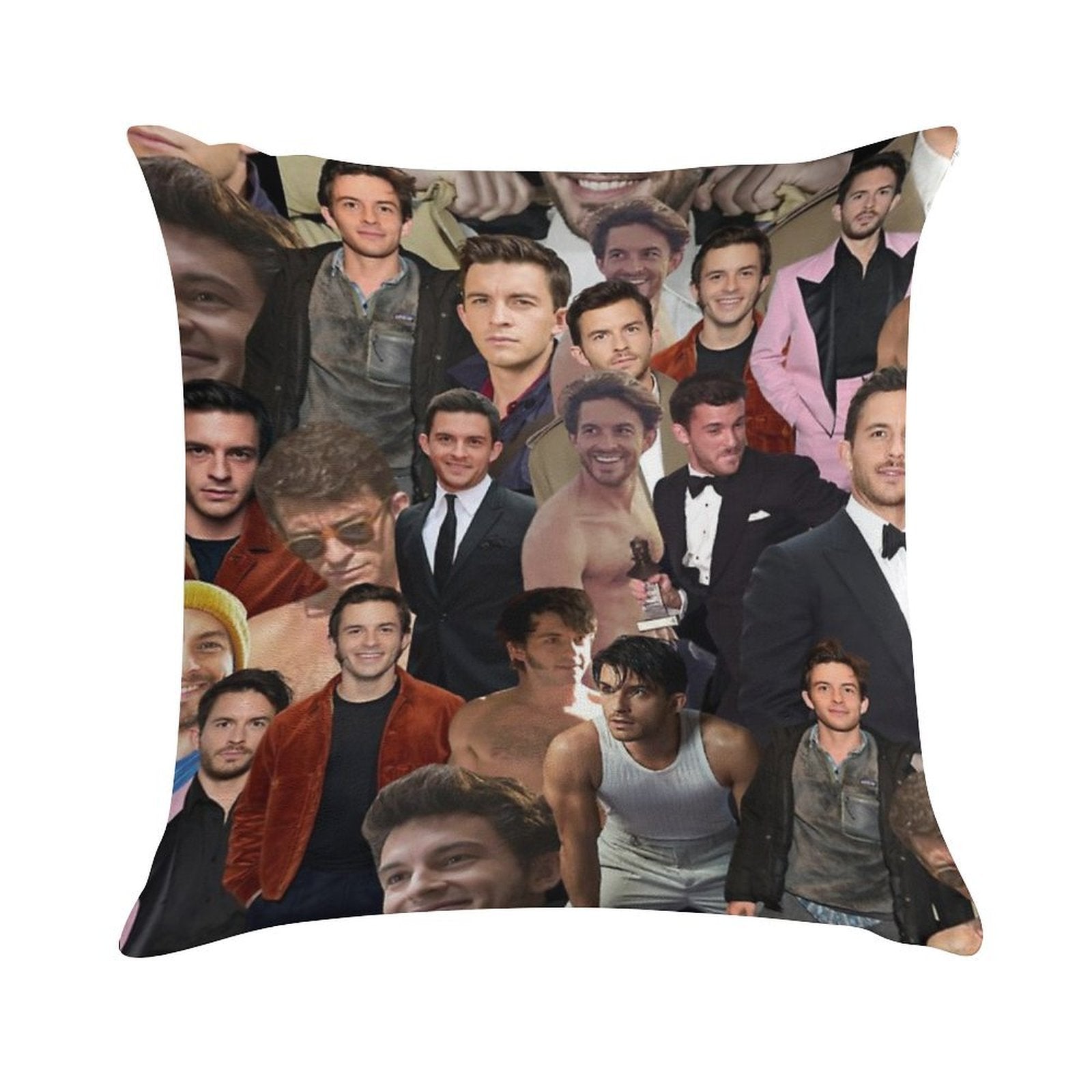 Jonathan Bailey Collage Soft Home Decor Throw Pillow