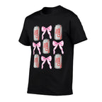Coca-Cola Diet Coke  Pink Bows Collage Logo Vintage  Durable T-Shirt