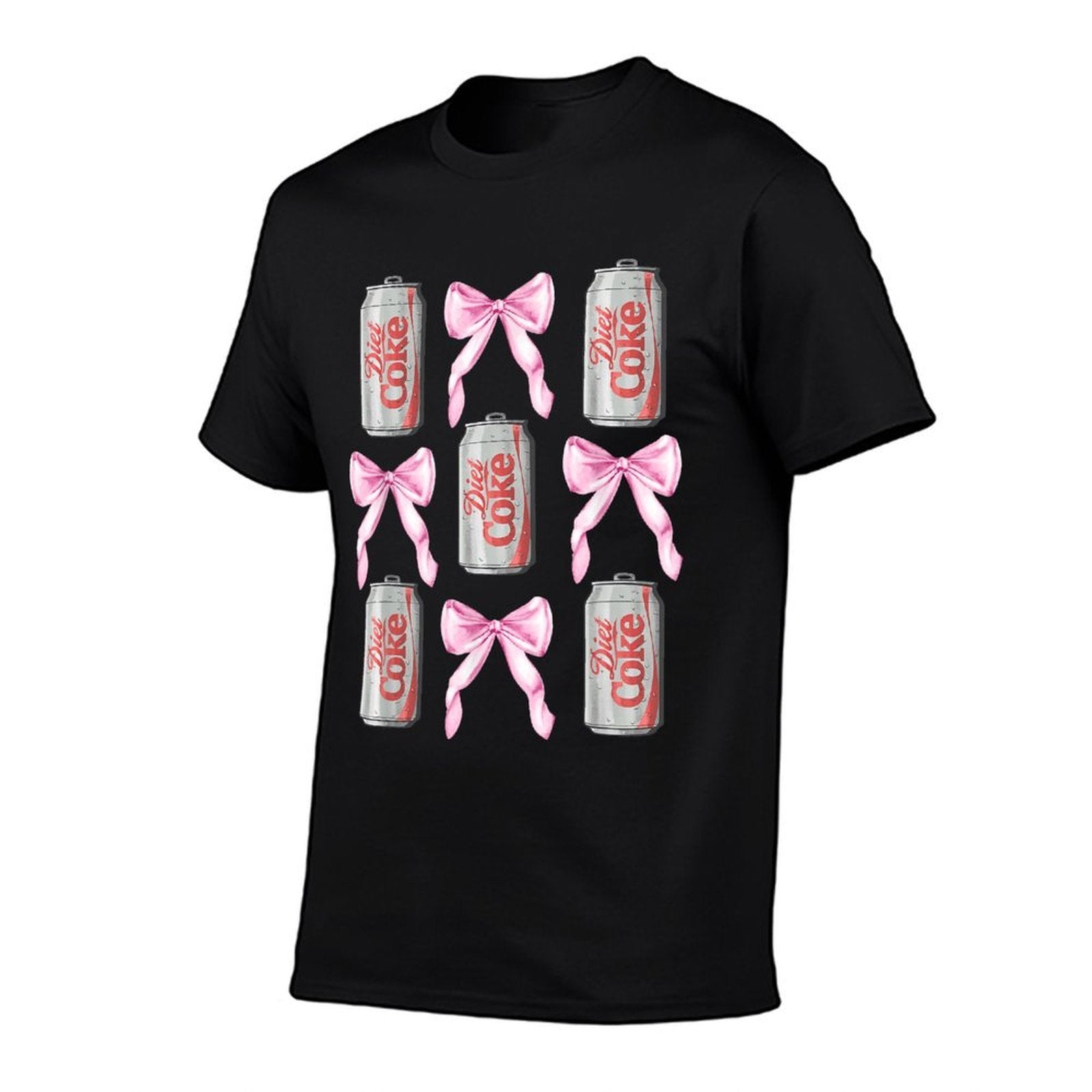 Coca-Cola Diet Coke  Pink Bows Collage Logo Vintage  Durable T-Shirt