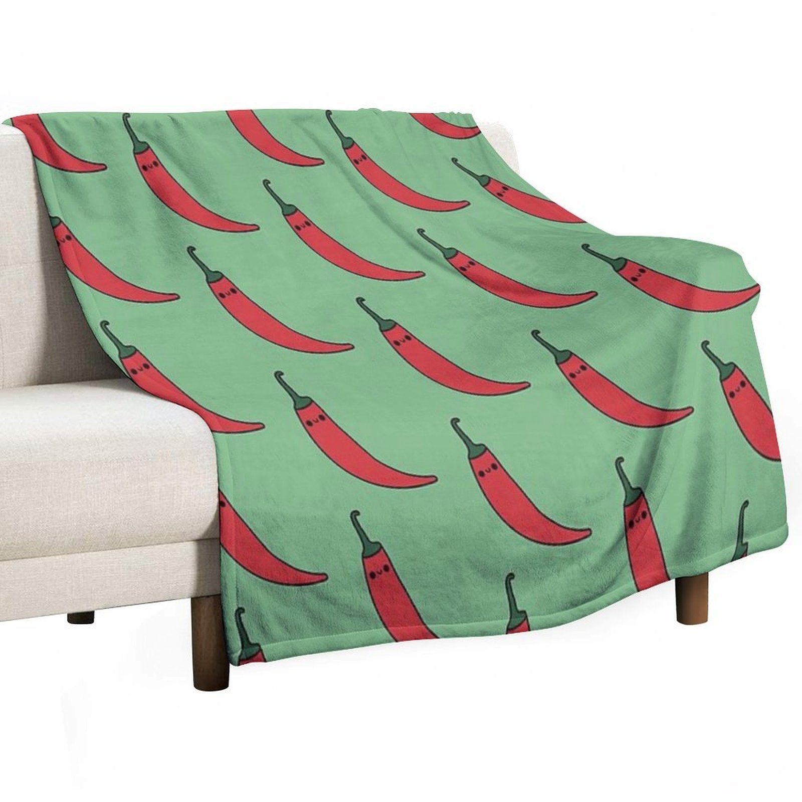 Cute Chili Pepper - Kawaii Gift-ready Throw Blanket