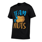 Team Nuts Team Boy Baby Shower Party Funny Gender Reveal  Ribbed Collar T-Shirt