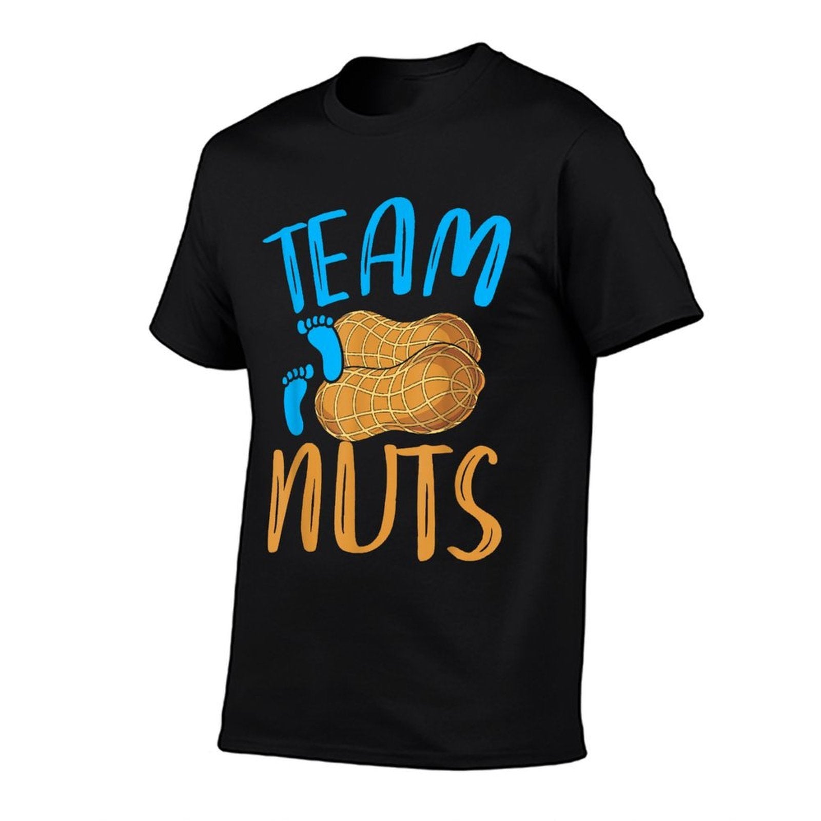 Team Nuts Team Boy Baby Shower Party Funny Gender Reveal  Ribbed Collar T-Shirt