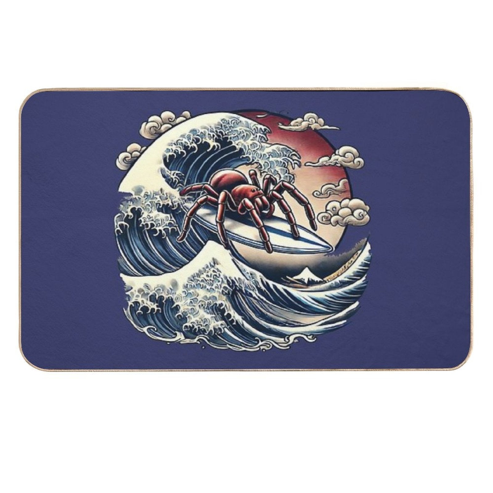 Surfing Spider Arachnid Wipeout!  Non-Slip Bath Mat