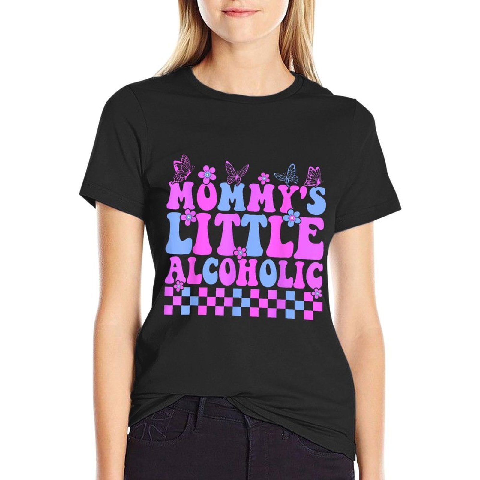 Mommys Little Alcoholic Funny  Lightweight T-Shirt
