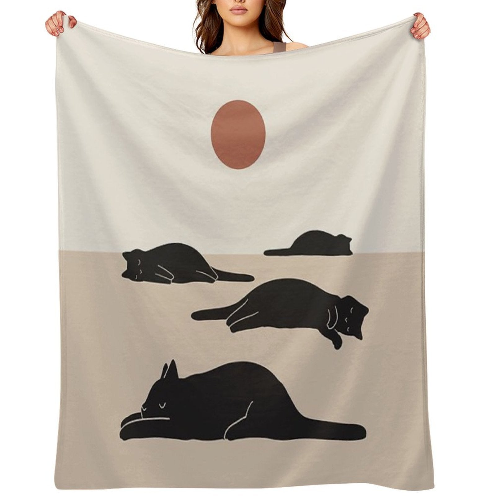 Cat Landscape 69 Eco-conscious Throw Blanket