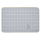 Trellis Pattern No.3 Grey  Stain-Proof Bath Mat