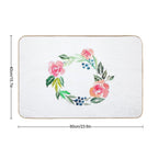 Watercolor Wreath  Slip-Resistant Bath Mat