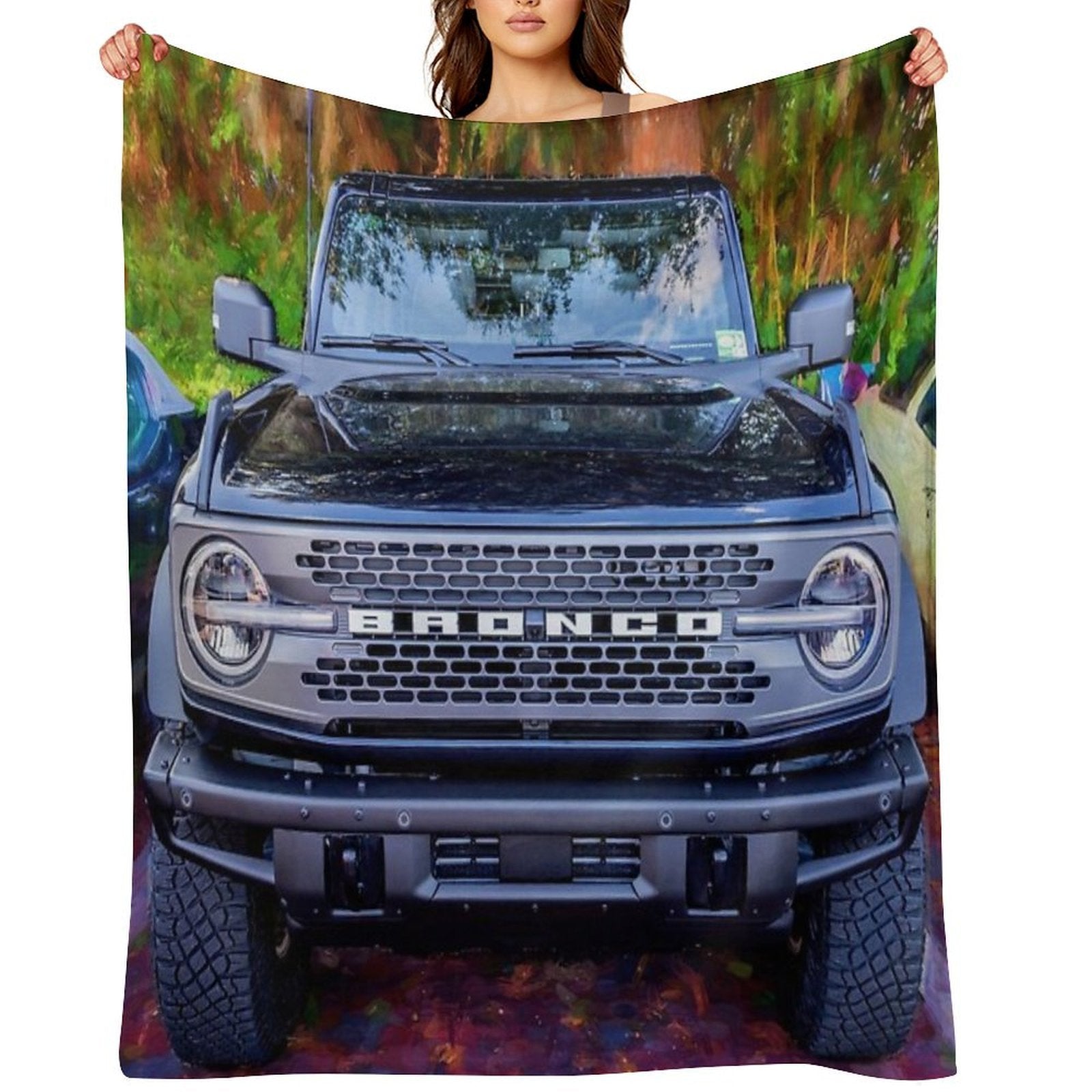 2022 Black Ford Bronco Shrink-resistant Throw Blanket