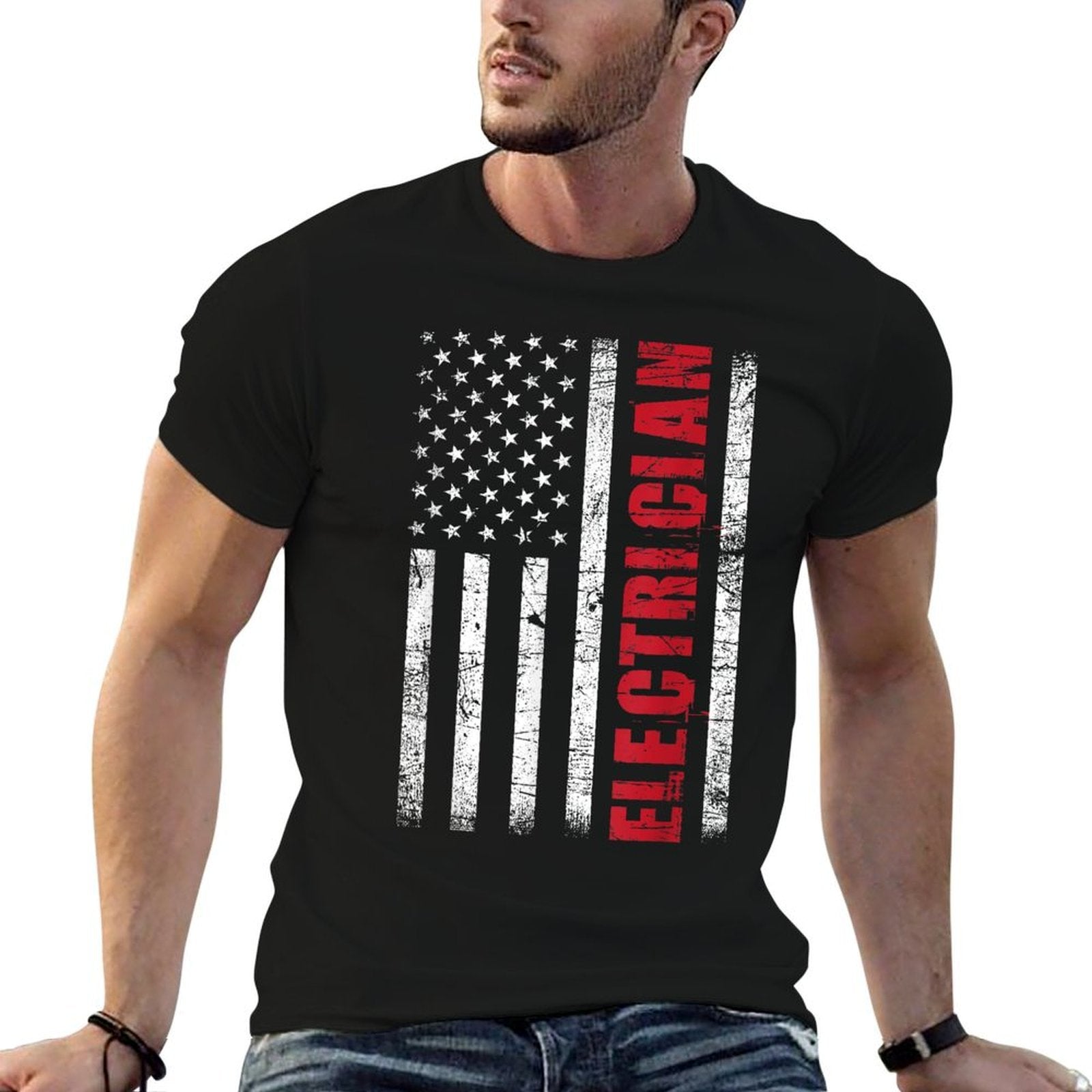Electrician - USA Lineman Electrical Worker Repairmen  Moisture-wicking T-Shirt