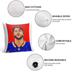 Buffalo Bills Josh Allen Soft Short Plush Fabric Throw Pillow